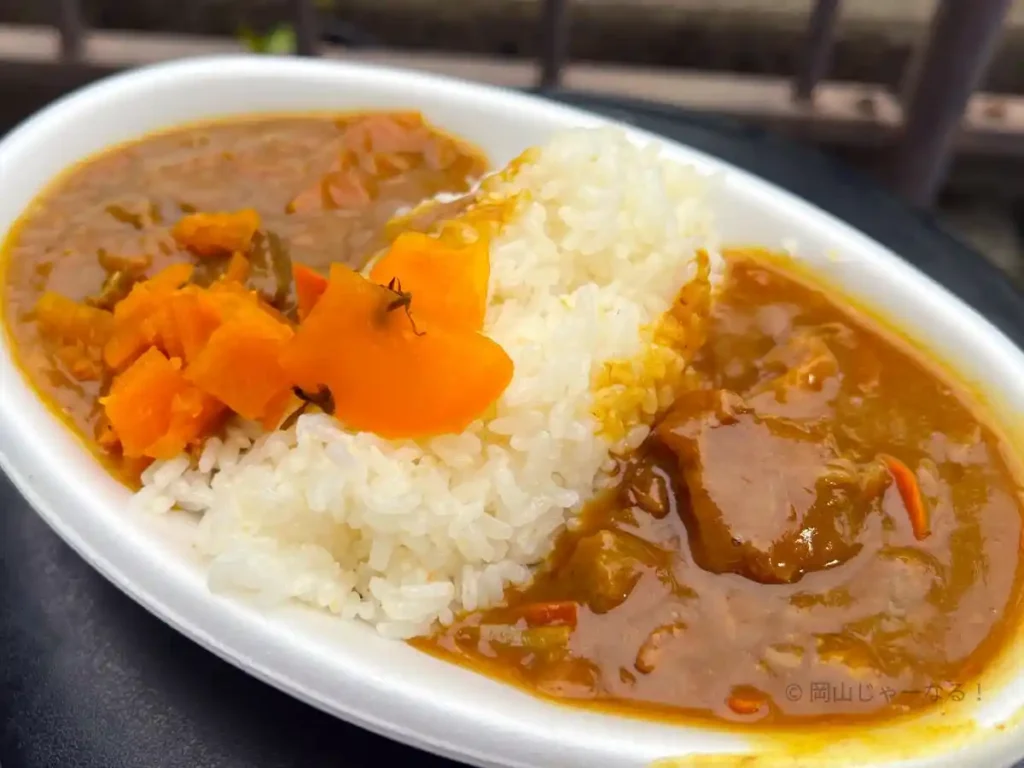 京橋朝市限定のあいがけカレー
