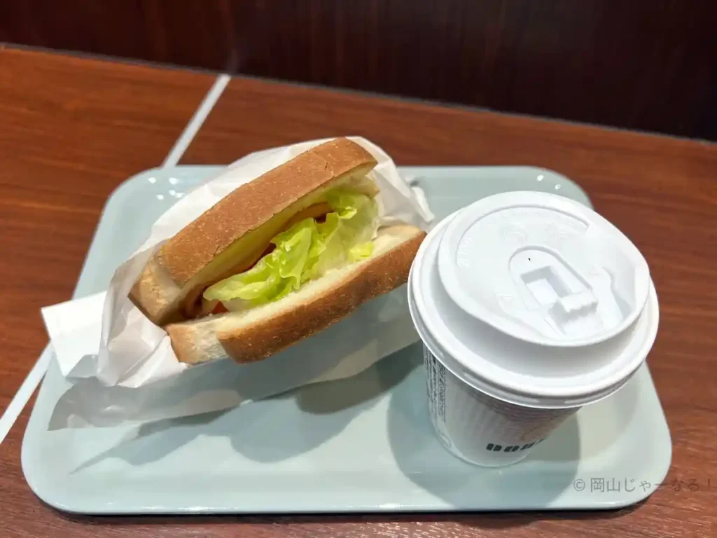 ドトールのモーニング・セットA ハムタマゴサラダとドリンク