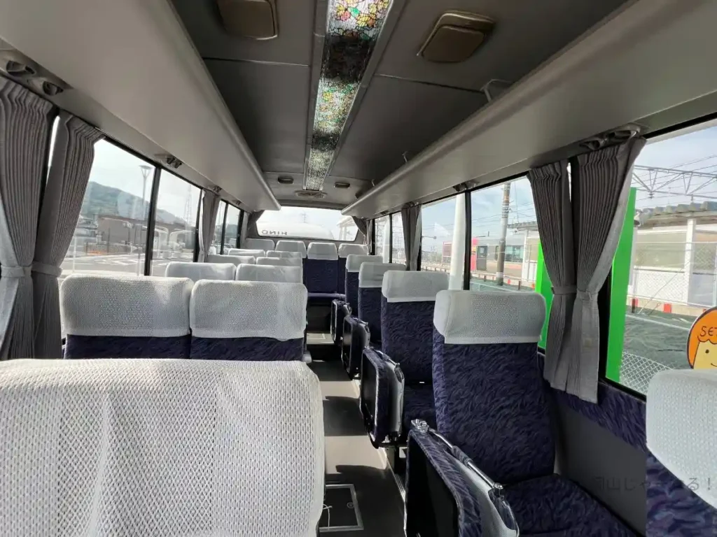 長船だがし線の車内を撮影したもの