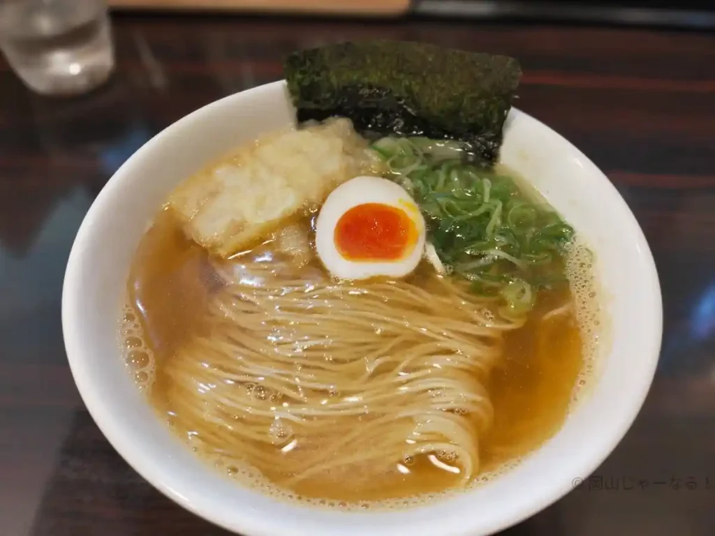 麺や心楽の6:00～8:00限定の「朝煮干しそば」